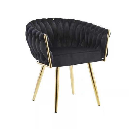 Luxury Living B.V. Eva Chair Velvet Black Gold Frame