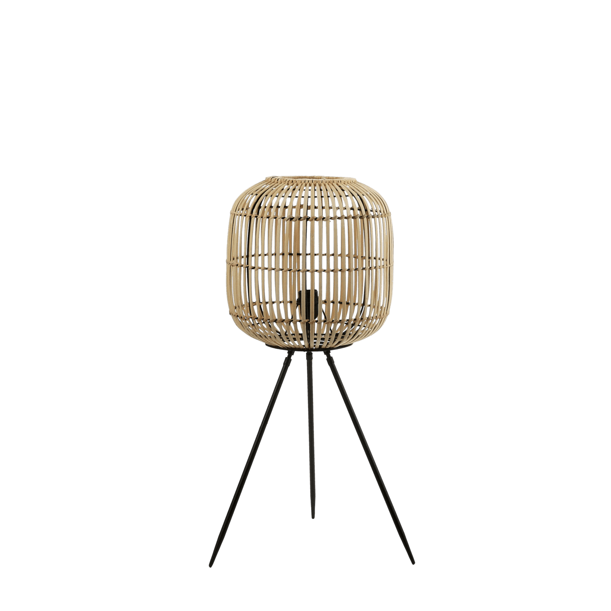 Mica Decorations Figo Vloerlamp - H76,5 x Ø32,5 cm - Bamboe - Bruin