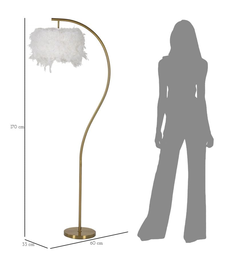 Mauro Ferretti FLOOR LAMP SEMI ARC CM 60X33X170