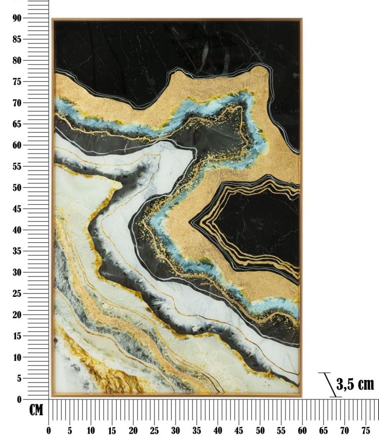 Mauro Ferretti GLASS WALL PANEL WITH FRAME
 DARKY CM 60X3,5X90