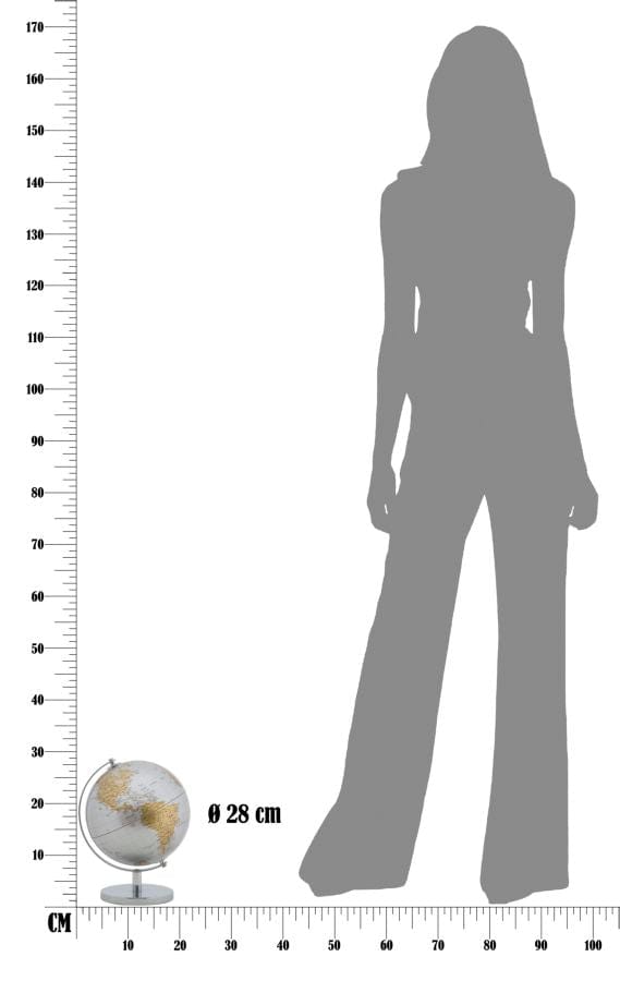 Mauro Ferretti GLOBE SILVER NEW CM Ø 20X28