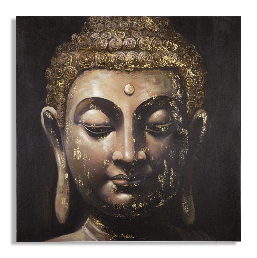 Mauro Ferretti HANDMADE WALL PAINTING BUDDHA -B- CM 100X3X100
