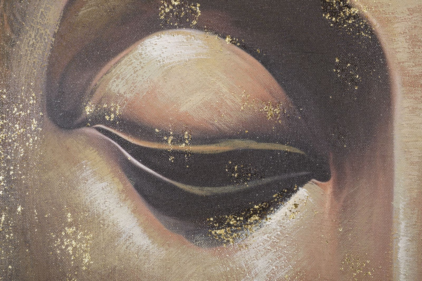 Mauro Ferretti HANDMADE WALL PAINTING BUDDHA -B- CM 100X3X100