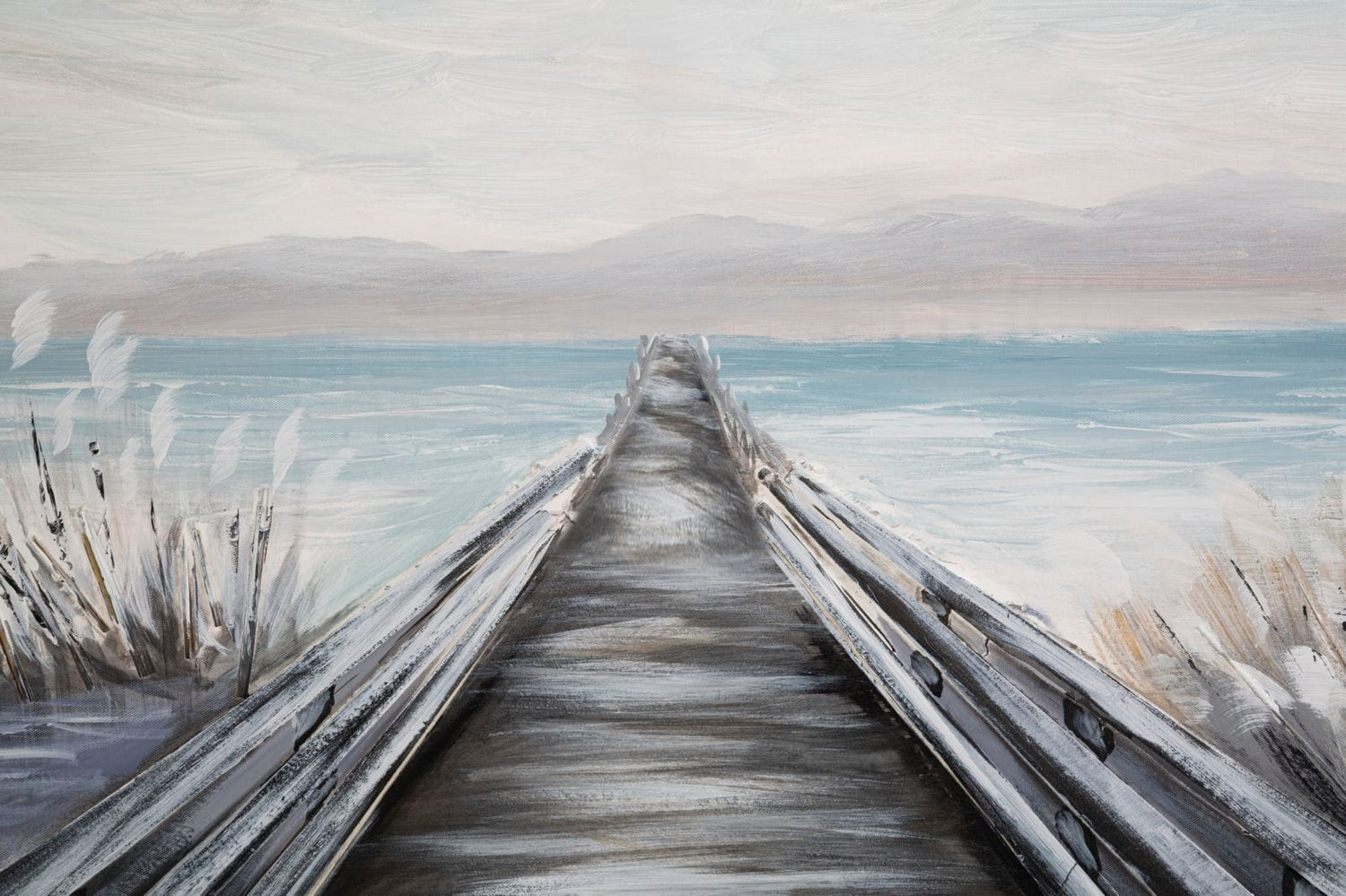 Mauro Ferretti HANDMADE WALL PAINTING PONTILE CM 120X3,8X80