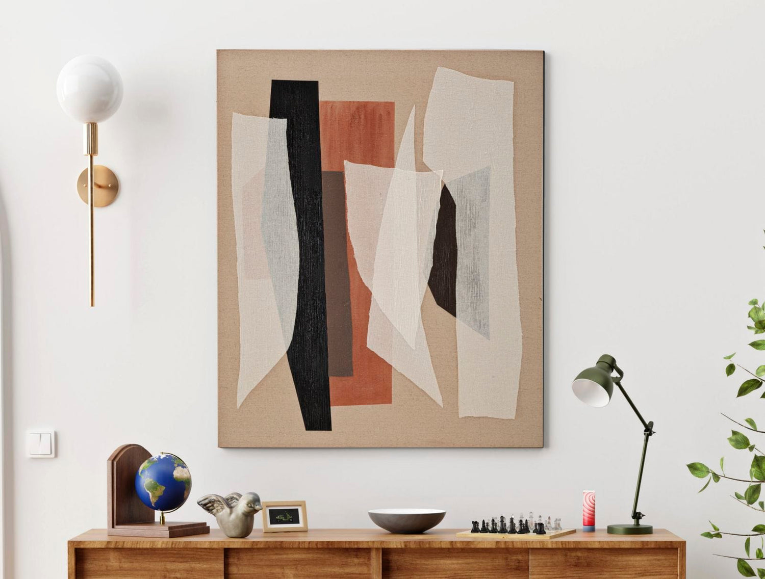 Mauro Ferretti HANDMADE WALL PAINTING REDY -B- CM 80X2,8X100