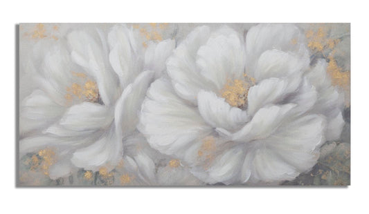 Mauro Ferretti HANDMADE WALL PAINTING WHITE/GOLD FLOWER CM
140X3,7X70