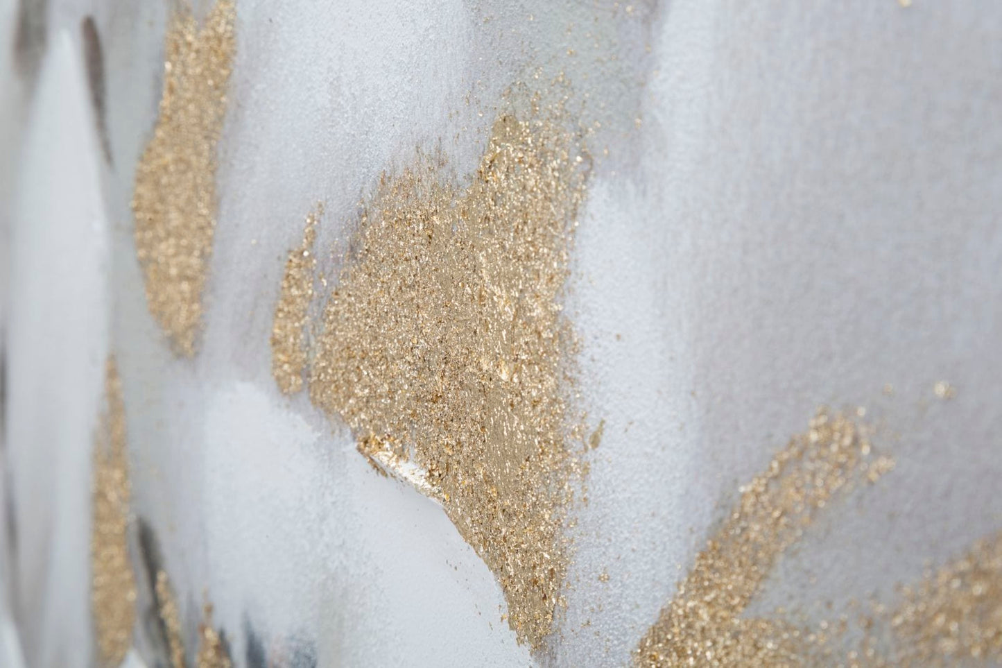 Mauro Ferretti HANDMADE WALL PAINTING WHITE/GOLD FLOWER CM 
 80X3,7X100