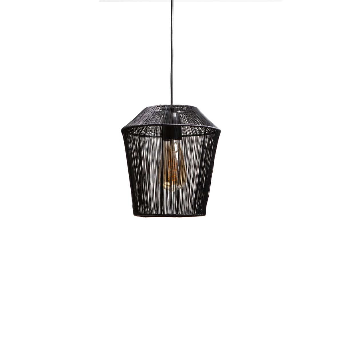 1304 Design Hanglamp MILA mat zwart Ø22x24cm