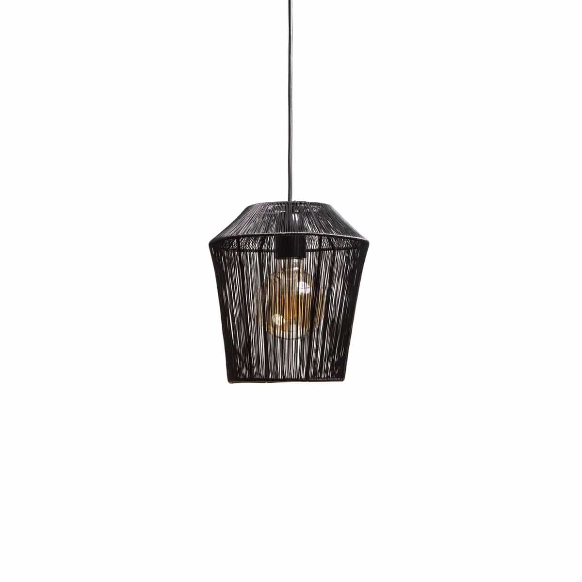 1304 Design Hanglamp MILA mat zwart Ø33x36cm