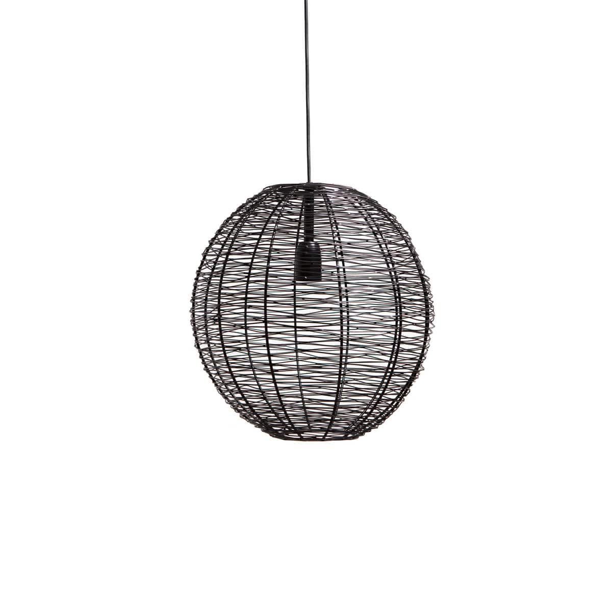 1304 Design Hanglamp NATHAN mat zwart Ø45x45cm