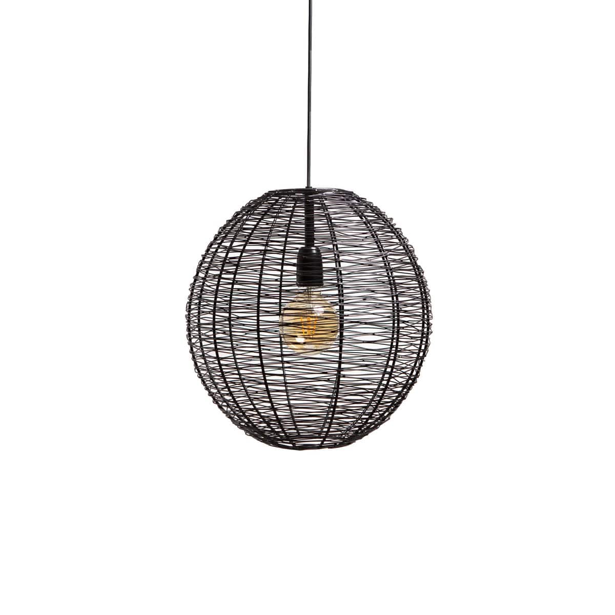 1304 Design Hanglamp NATHAN mat zwart Ø45x45cm