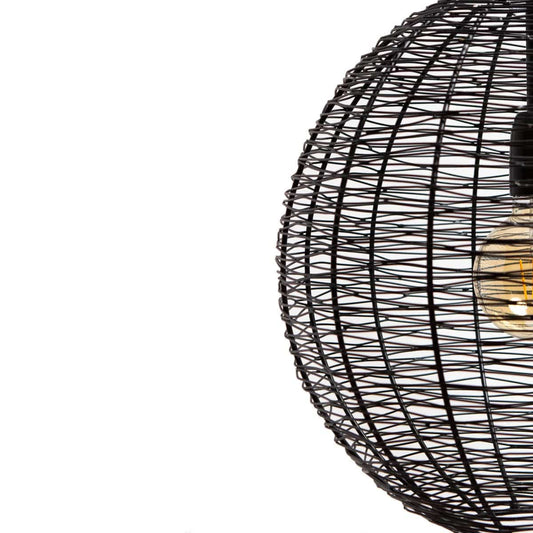 1304 Design Hanglamp NATHAN mat zwart Ø55x55cm