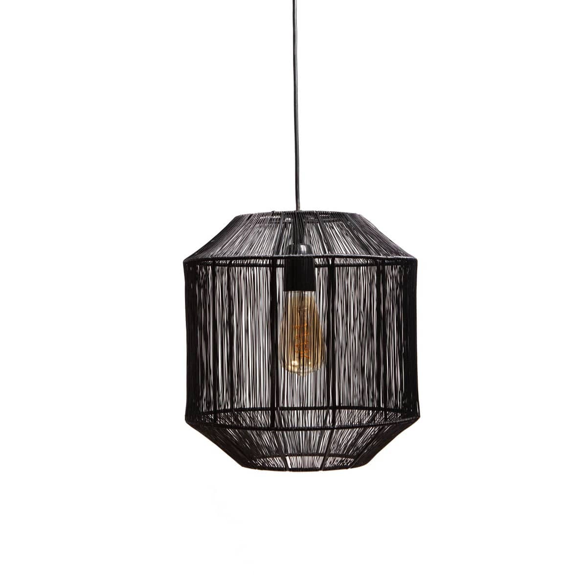 1304 Design Hanglamp SENNA mat zwart Ø30x32cm