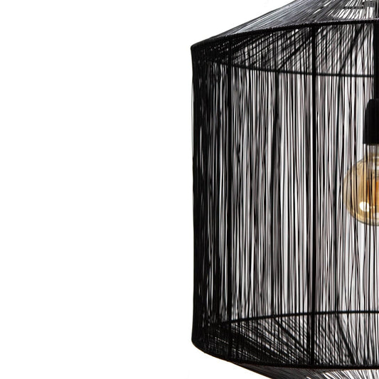 1304 Design Hanglamp SENNA mat zwart Ø40x43cm