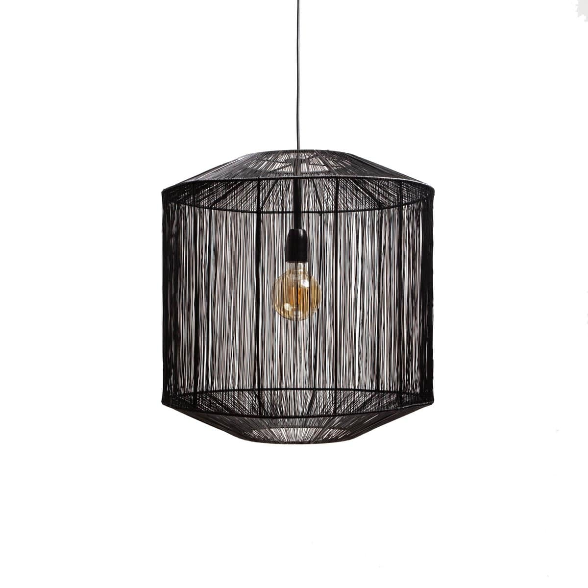 1304 Design Hanglamp SENNA mat zwart Ø50x54cm
