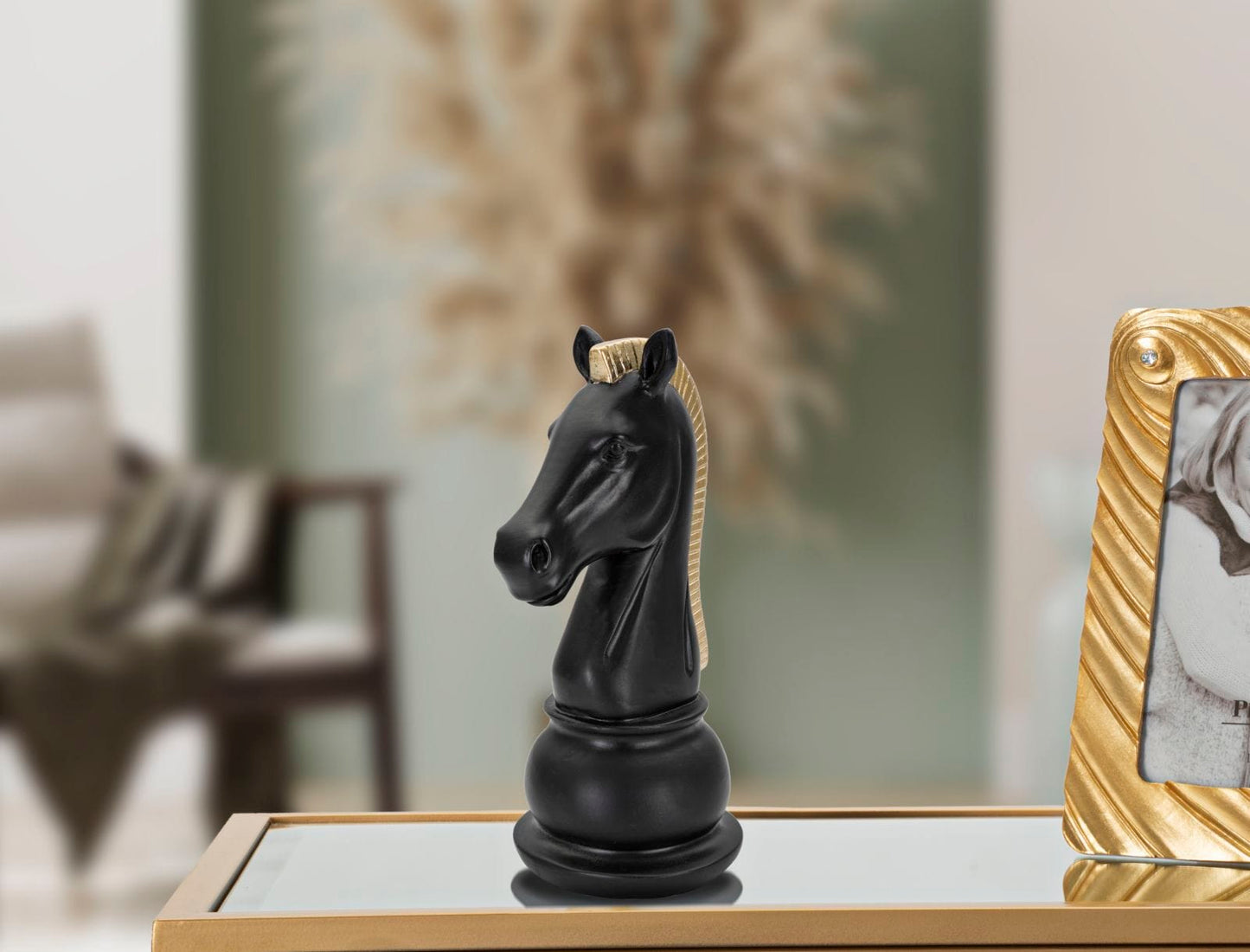 Mauro Ferretti HORSE BLACK AND GOLD CM 10,5X8,5X19