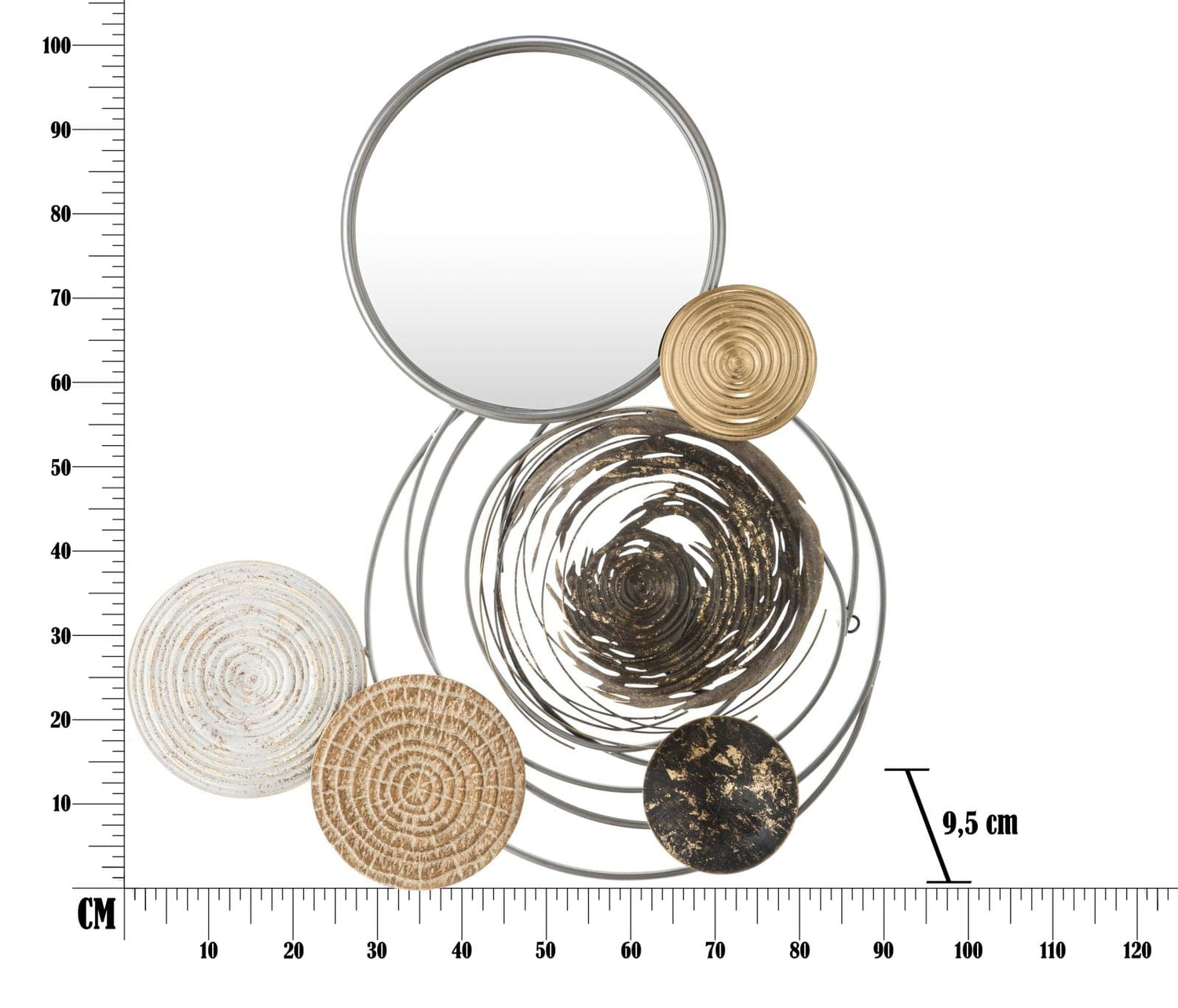 Mauro Ferretti IRON PANEL WITH MIRROR ETNIC -A- CM 90X9,5X101,5