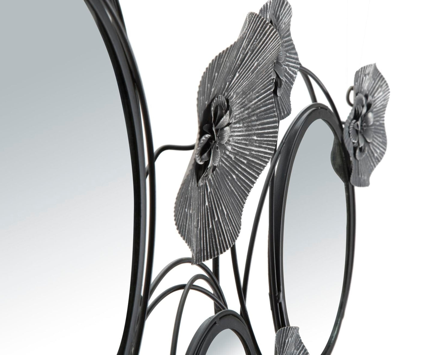 Mauro Ferretti IRON PANEL WITH MIRRORS DARK ROUND CM 117X5,5X49