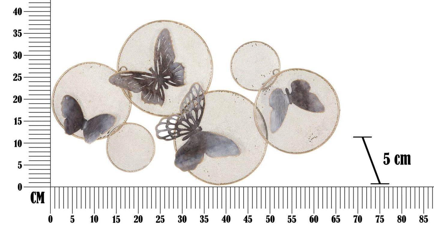 Mauro Ferretti IRON WALL PANEL BUTTERFLY DARK CM 66X5X38