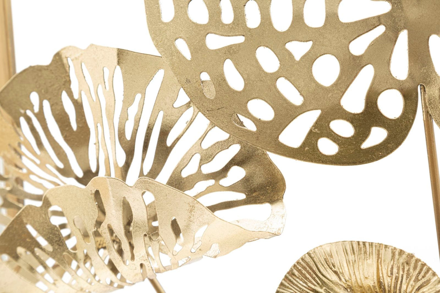 Mauro Ferretti IRON WALL PANEL GOLD FLOWERS CM 50X5X50