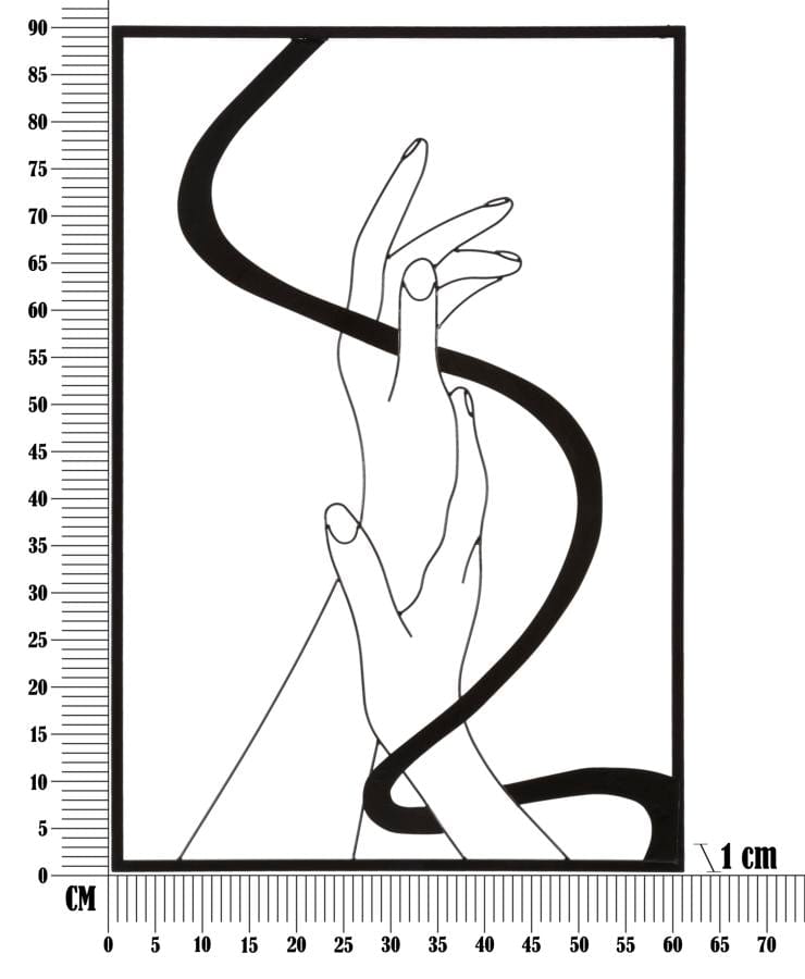 Mauro Ferretti IRON WALL PANEL HANDS CM 60X1X90