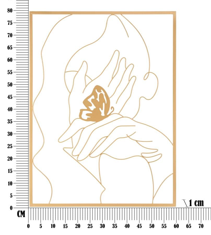 Mauro Ferretti IRON WALL PANEL HANDS ON FACE CM 60X1X80