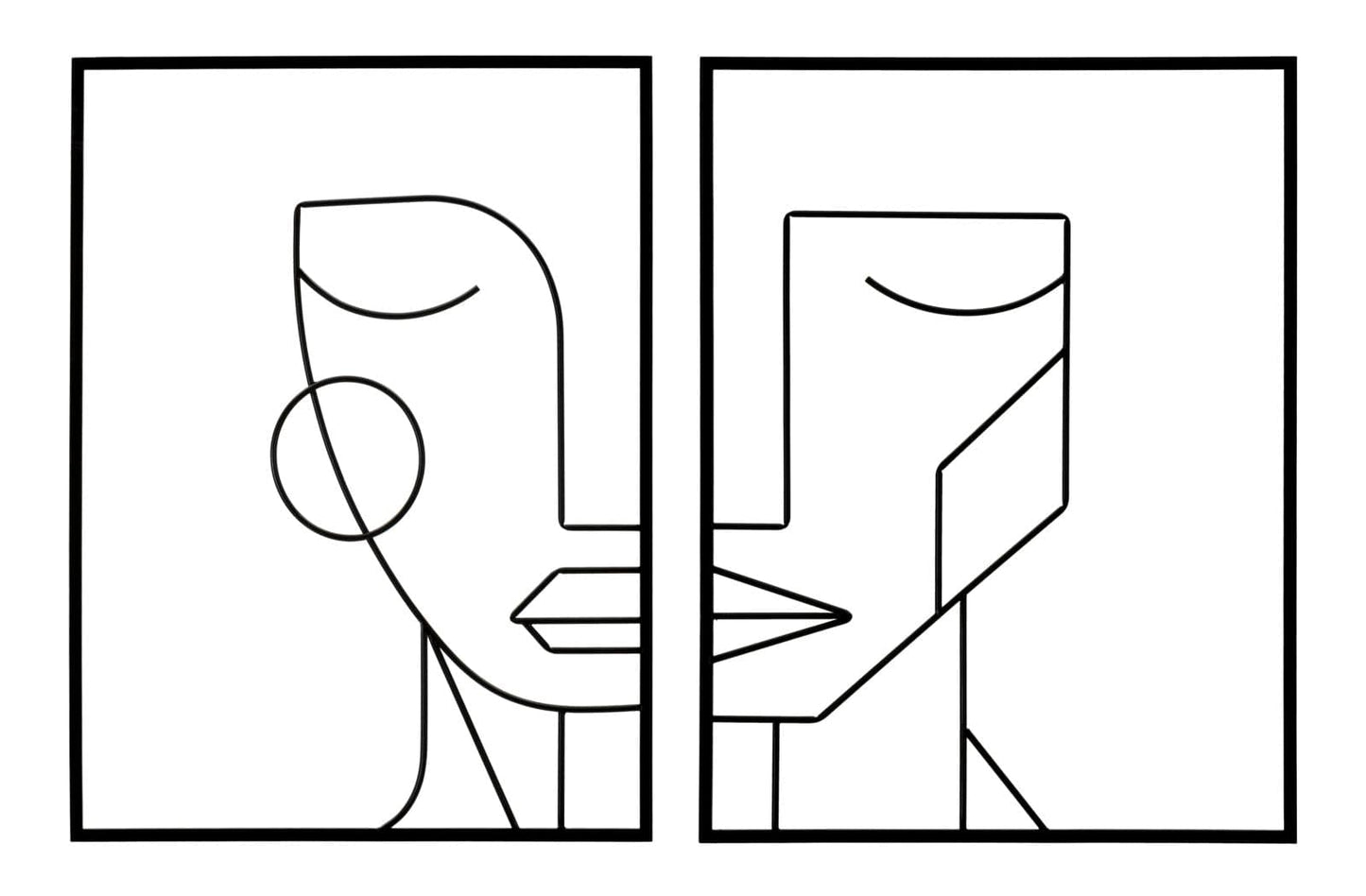 Mauro Ferretti IRON WALL PANEL TRIBAL SIMPLY SET 2PCS CM 60X1X80