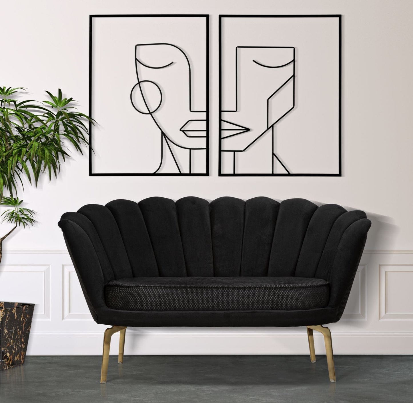 Mauro Ferretti IRON WALL PANEL TRIBAL SIMPLY SET 2PCS CM 60X1X80