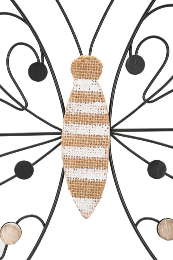 Mauro Ferretti IRON/WOOD WALL PANEL BUTTERFLY CM 39,5X1,5X33,5 MIN 2