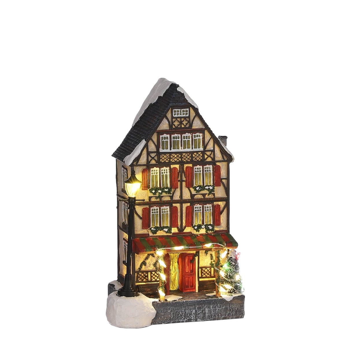 Mica Decorations Kerstdorp Miniatuur Duitse Bar - L11 x B8,5 x H19 cm