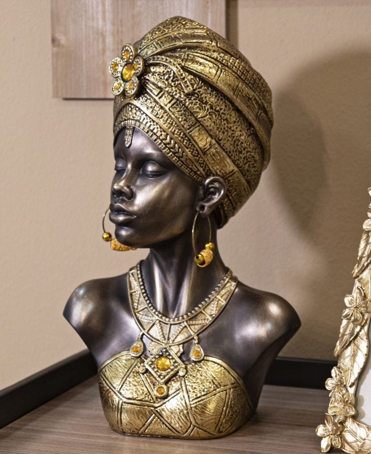 Mauro Ferretti MUMBASA STATUE CM 23,5X17,5X39,5