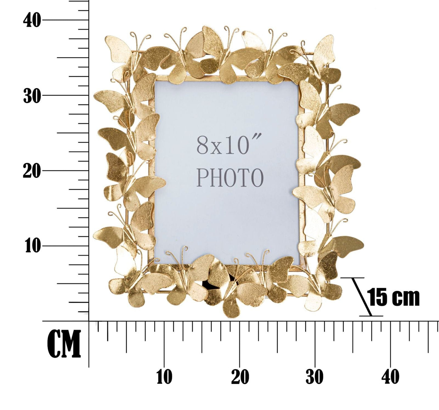 Mauro Ferretti PHOTO FRAME BUTTERFLY GLAM CM 35X15X38 (INSIDE SIZES CM 20X25)