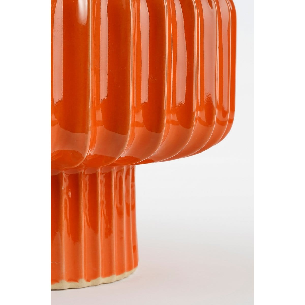 Mica Decorations Prizzi Bloempot - H25 x Ø27,5 cm - Keramiek - Oranje