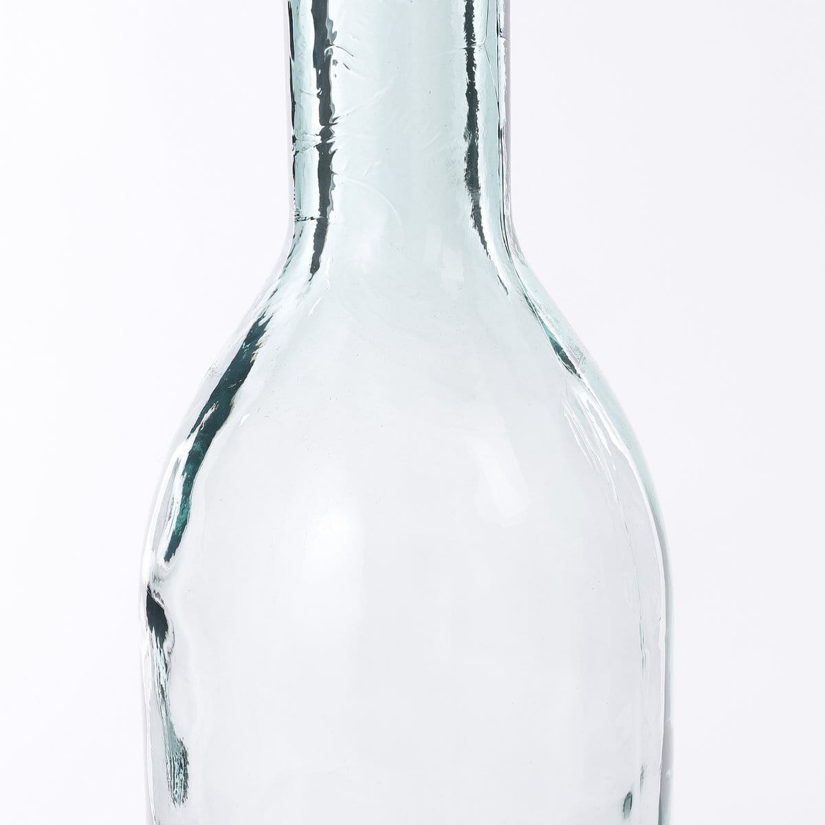 Mica Decorations Rioja Fles Vaas - H100 x Ø21 cm - Gerecycled Glas - Transparant