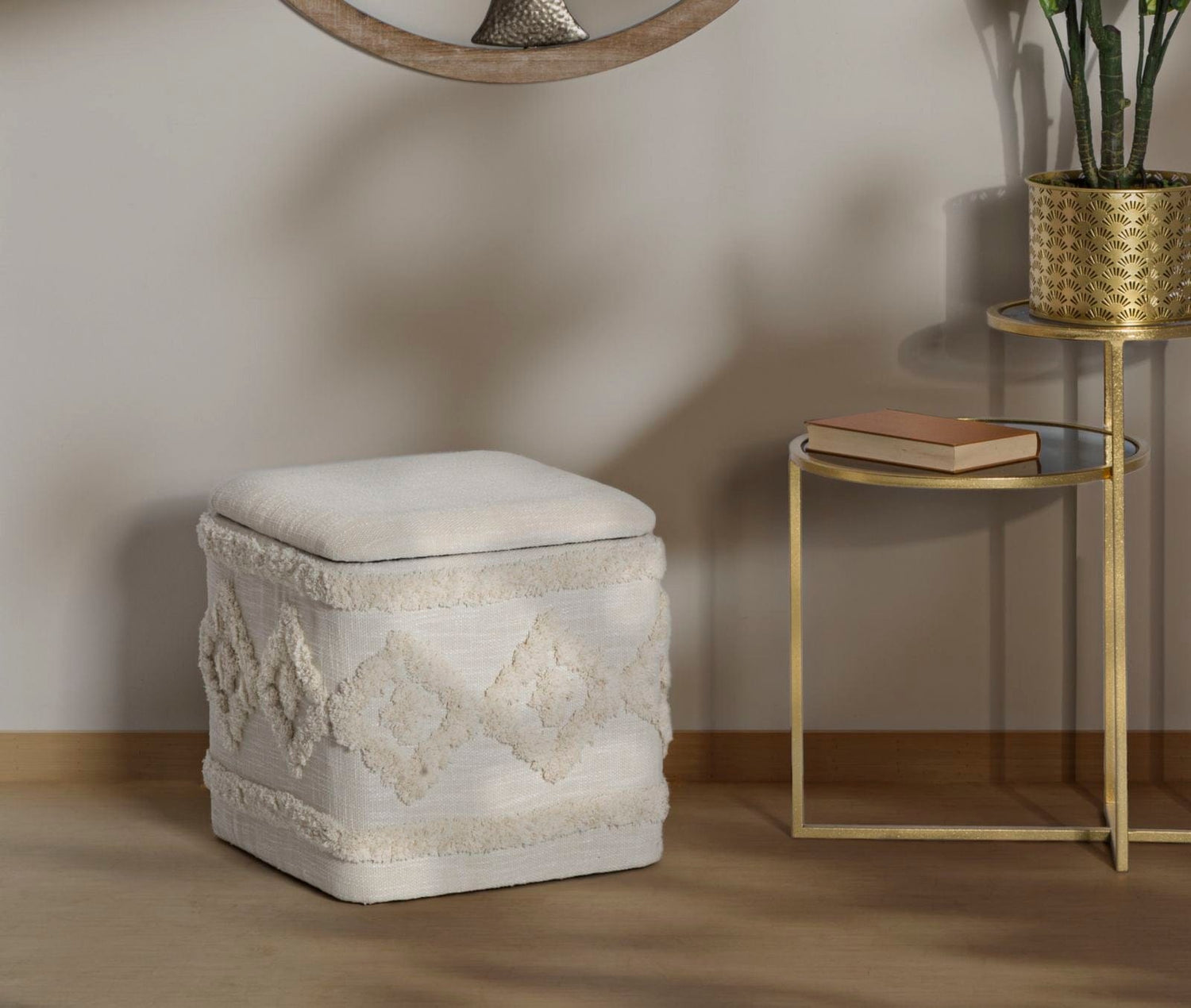 Mauro Ferretti STOOL WITH STORAGE DAMASCO SQUARE CM 40X40X40