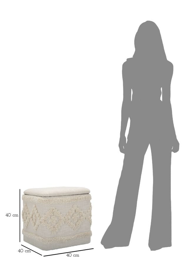 Mauro Ferretti STOOL WITH STORAGE DAMASCO SQUARE CM 40X40X40