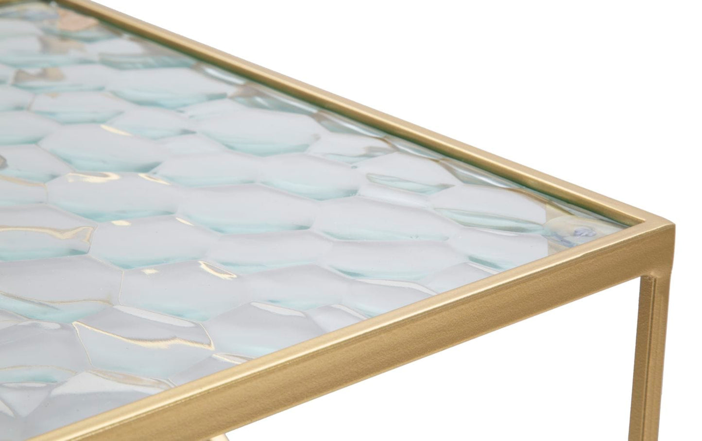 Mauro Ferretti TABLE GLASSY SET 2 PCS CM 31,5X31,5X68-28X28X64