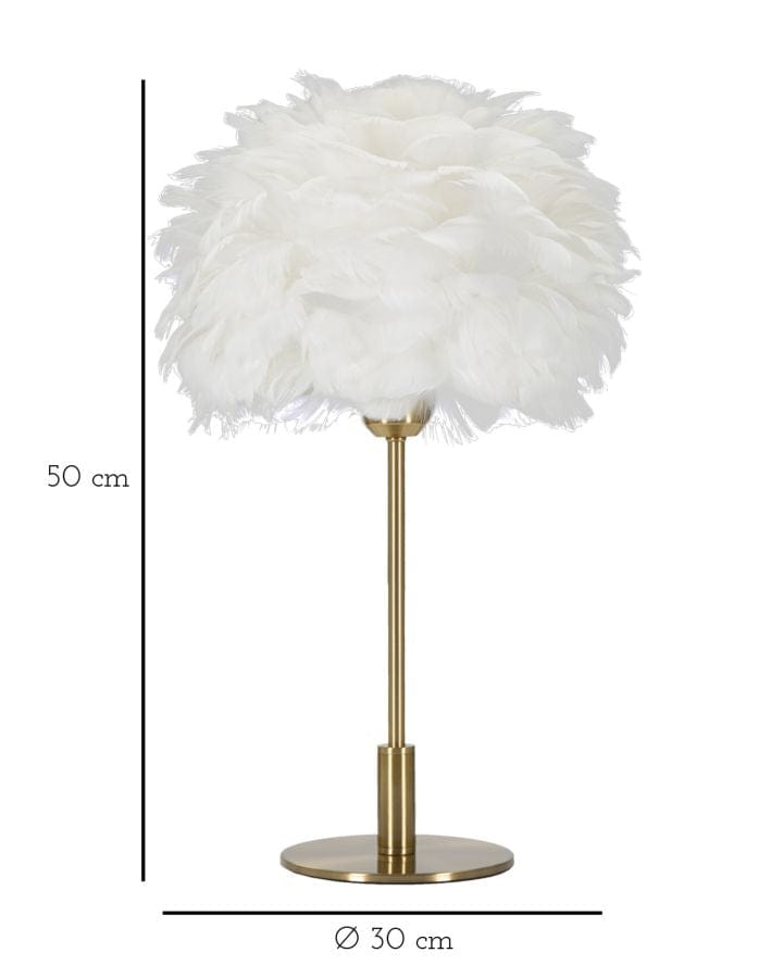 Mauro Ferretti TABLE LAMP BALL FEATHER CM Ø 30X50