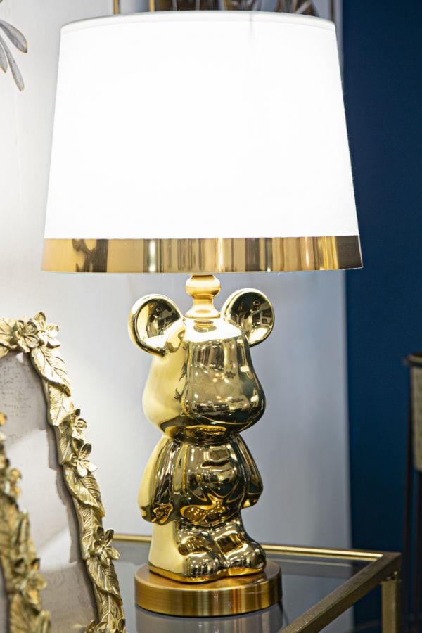 Mauro Ferretti TABLE LAMP BEAR GOLD CM Ø 30X54