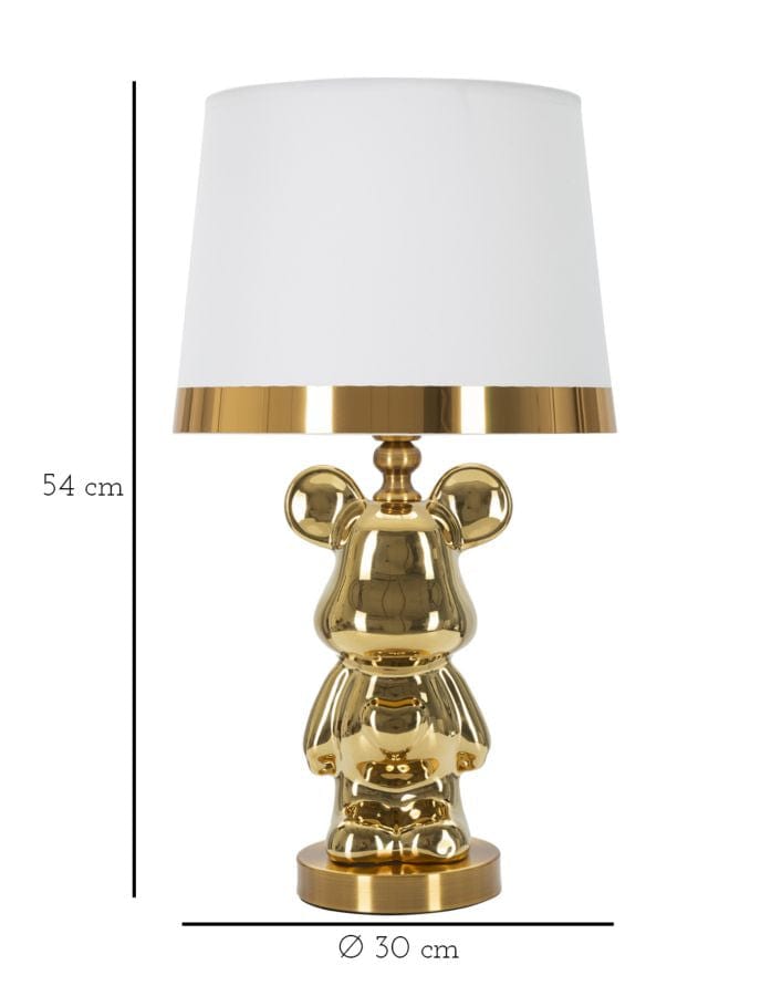 Mauro Ferretti TABLE LAMP BEAR GOLD CM Ø 30X54