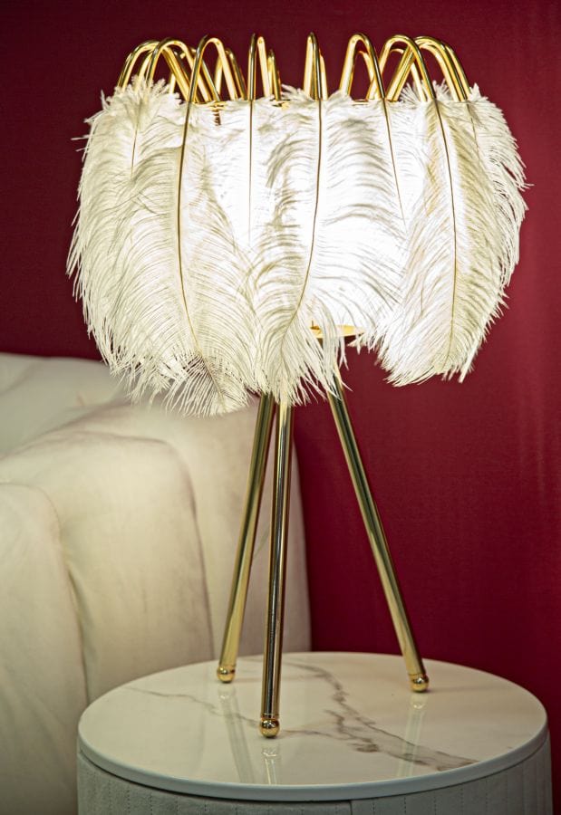 Mauro Ferretti TABLE LAMP FEATHER STAND CM Ø 40X60