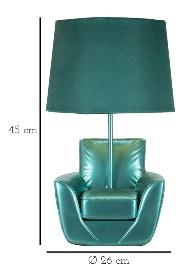 Mauro Ferretti TABLE LAMP MIDCENTURY 
 TURQUOISE CM Ø 26X43