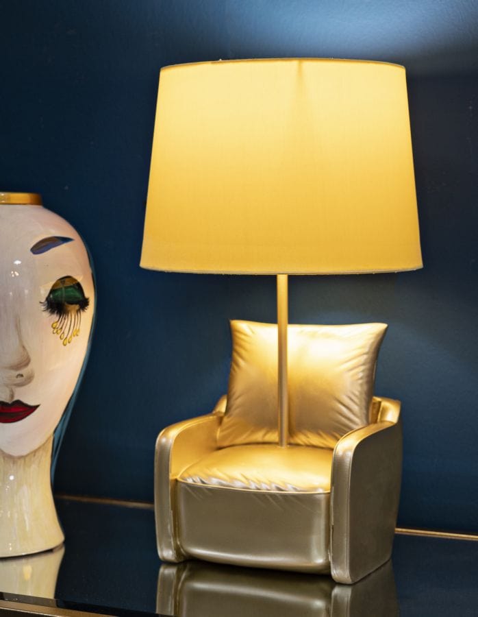 Mauro Ferretti TABLE LAMP MIDCENTURY YELLOW CM Ø 26X46