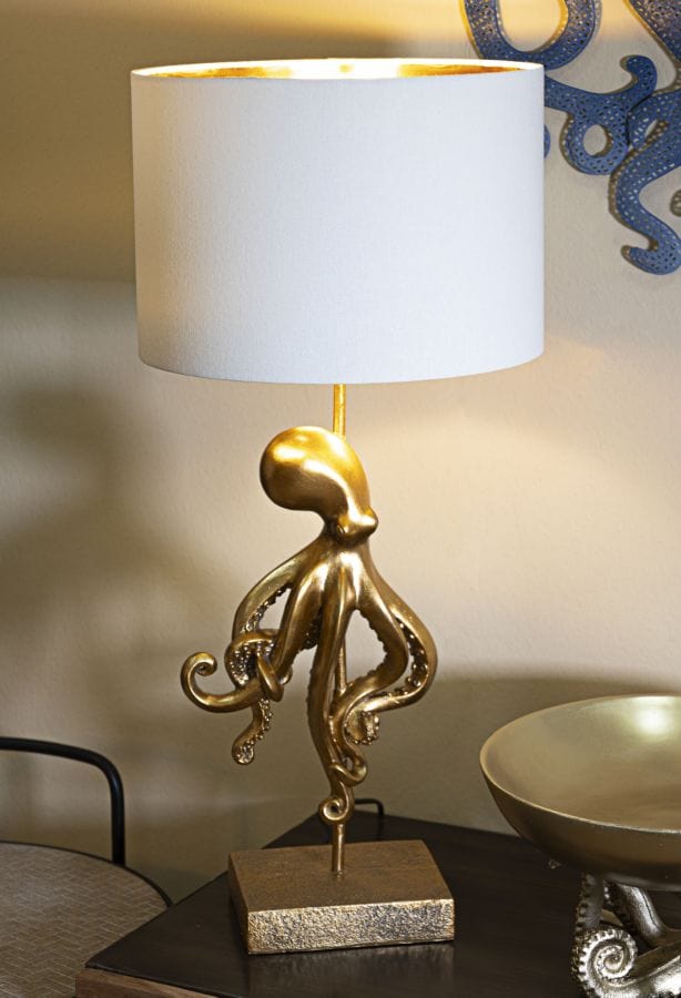 Mauro Ferretti TABLE LAMP OCTOPUS GOLD CM Ø 30,5X64,5