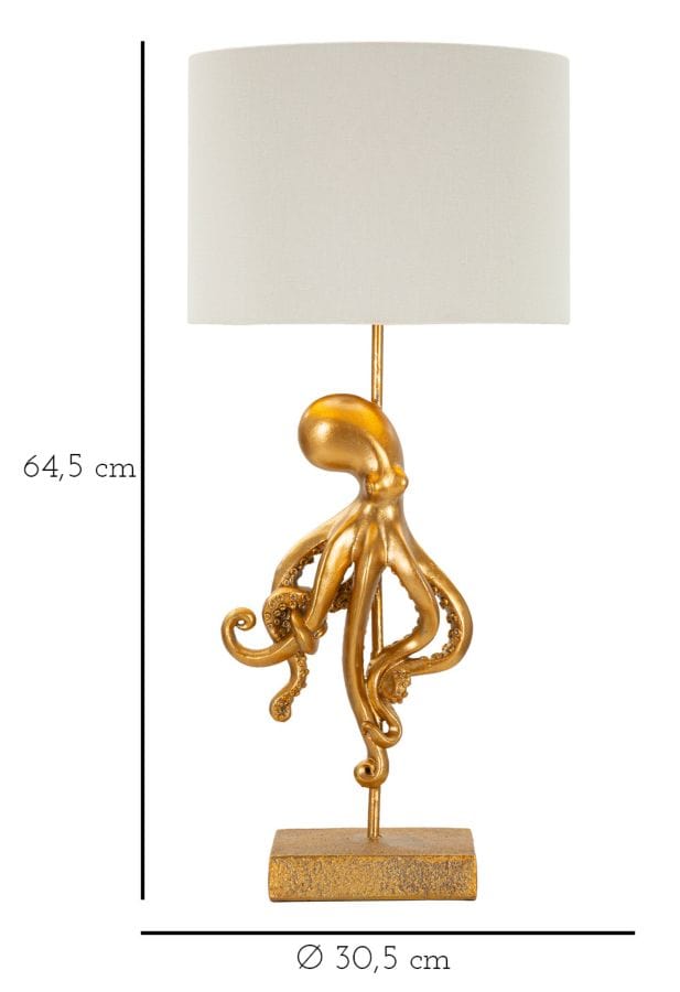 Mauro Ferretti TABLE LAMP OCTOPUS GOLD CM Ø 30,5X64,5