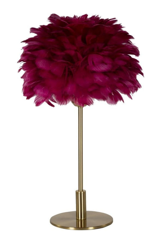 Mauro Ferretti TABLE LAMPBALL FEATHER BORDEAUX CM Ø 30X50