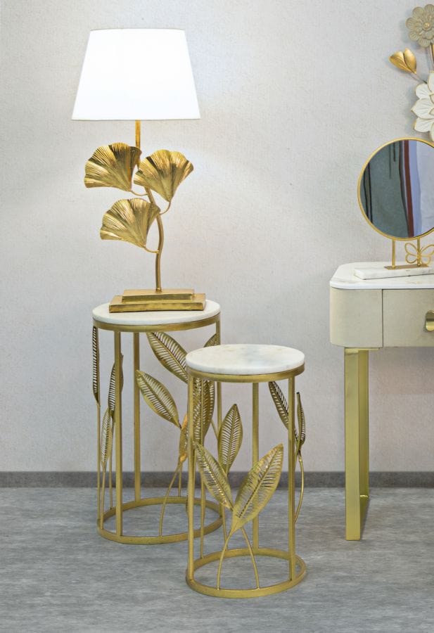 Mauro Ferretti TABLE LEAF SET 2 PCS CM Ø 35X65,5-30X60,5