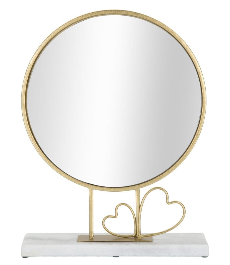Mauro Ferretti TABLE MIRROR HEART CM 30X9X39,5