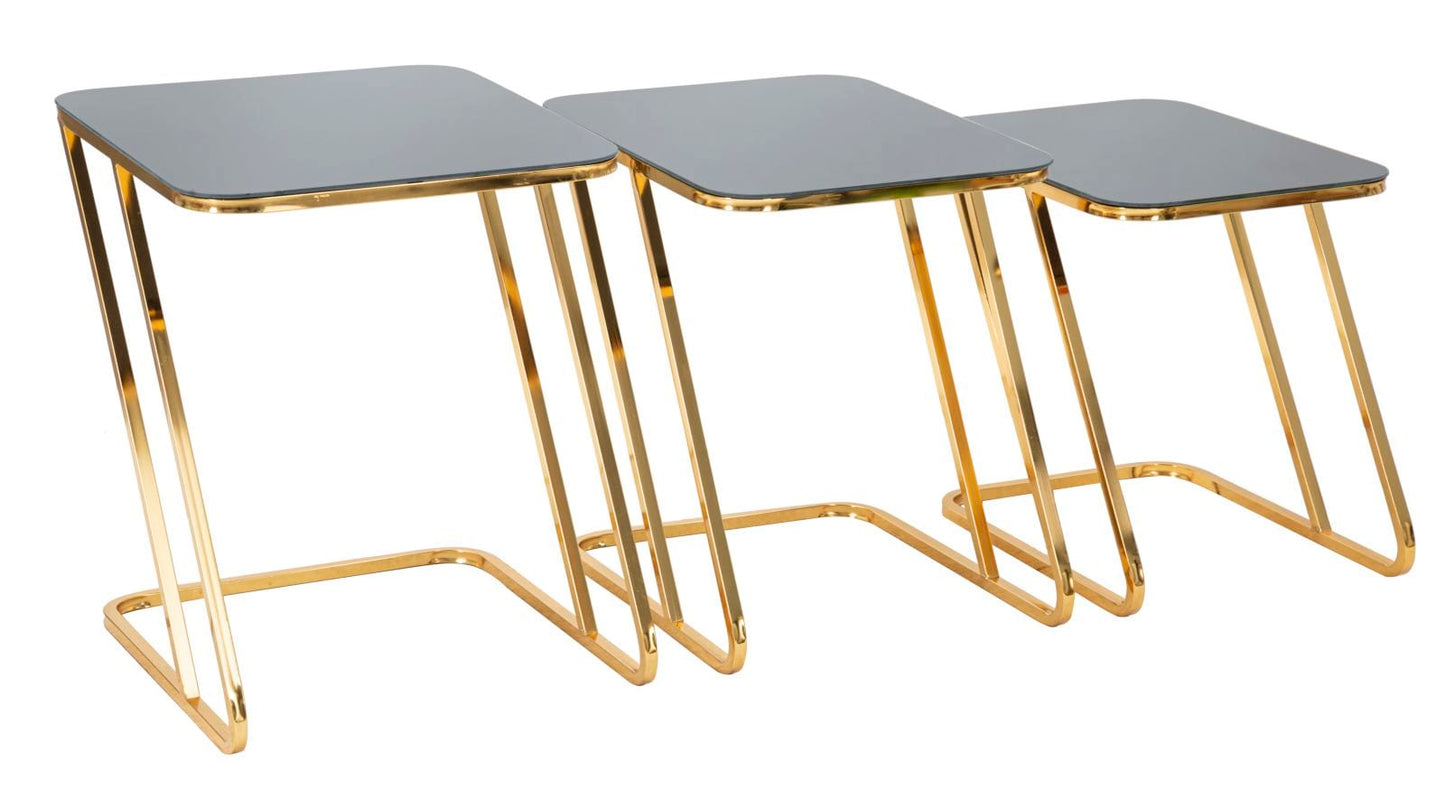 Mauro Ferretti TABLE SIMPLE SET 3 PCS CM 44X50,5X55,5-39X49X51-34X47X45