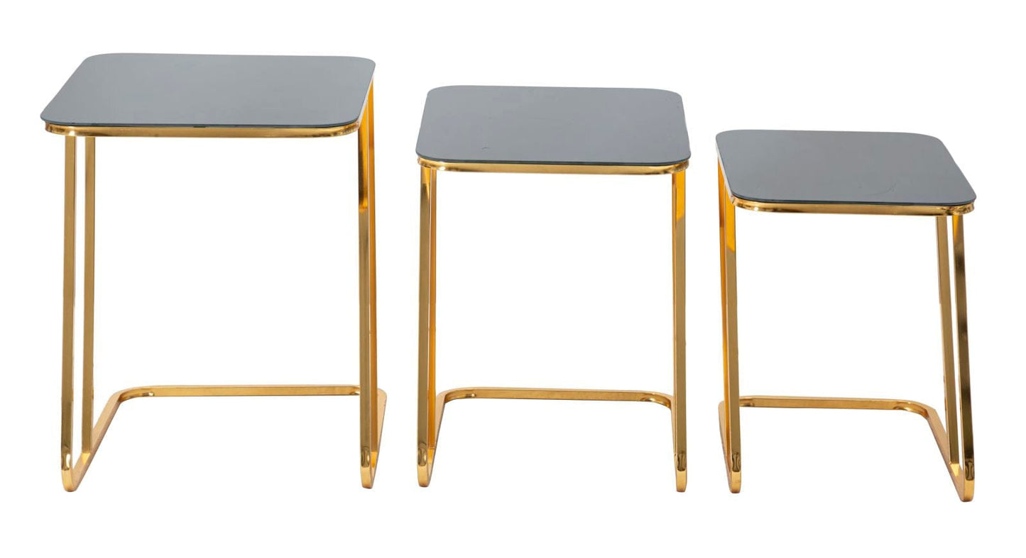 Mauro Ferretti TABLE SIMPLE SET 3 PCS CM 44X50,5X55,5-39X49X51-34X47X45